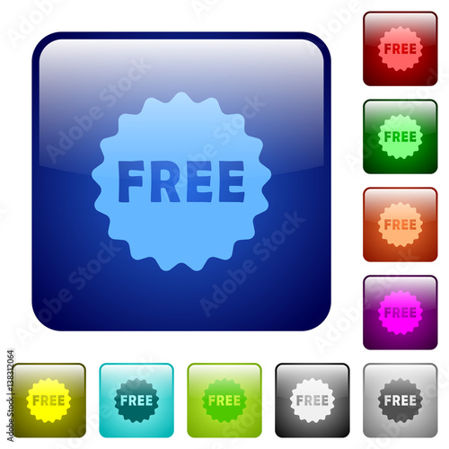 Free sticker color square buttons