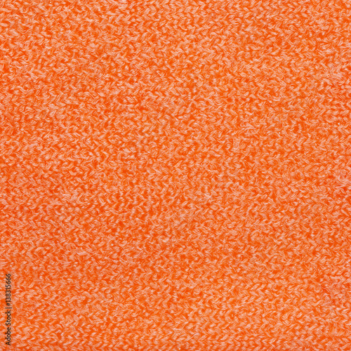 Orange seamless background. Fabric texture macro shot.