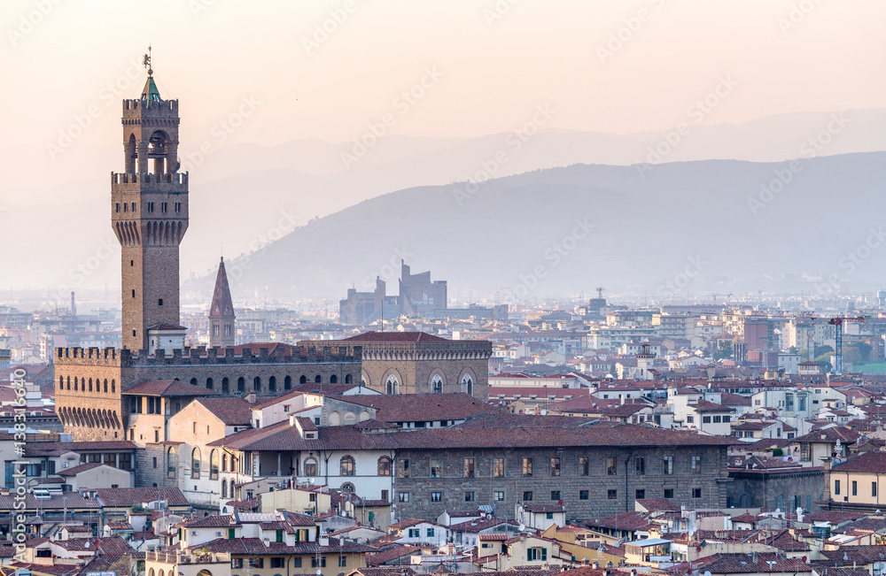 Signoria Square aerial view, Florence