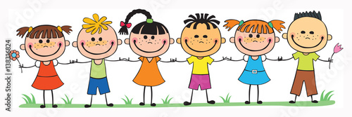 vector background blank with kids summer camp