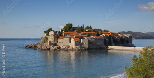 Sveti Stefan, Budva, Montenegro, Balkans, Winter