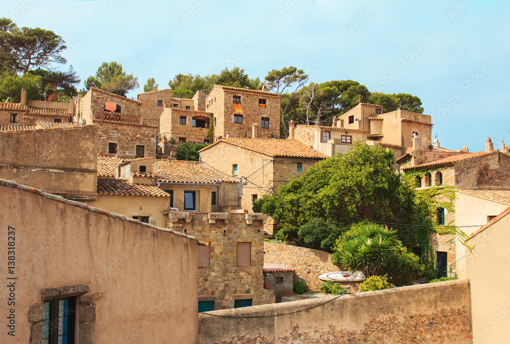 Old town view in Tossa de mar, Catalonia, Spain