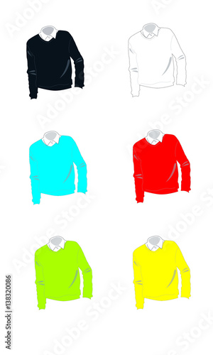 Hemd und V-Pullover Herren