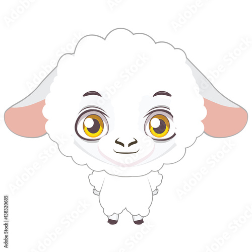 Cute stylized cartoon sheep illustration ( for fun educational purposes, illustrations etc. )