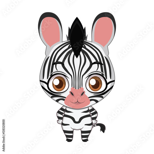 Cute stylized cartoon zebra illustration ( for fun educational purposes, illustrations etc. )