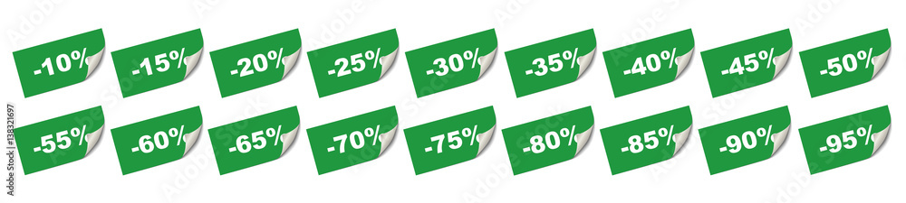 green sale stickers