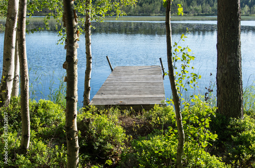 Hertstöträsket har många fina bryggor för att komma nära vattnet eller fiska photo