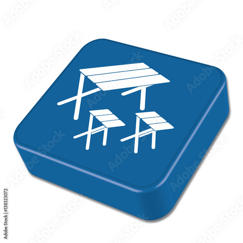 Camping table and stool icon