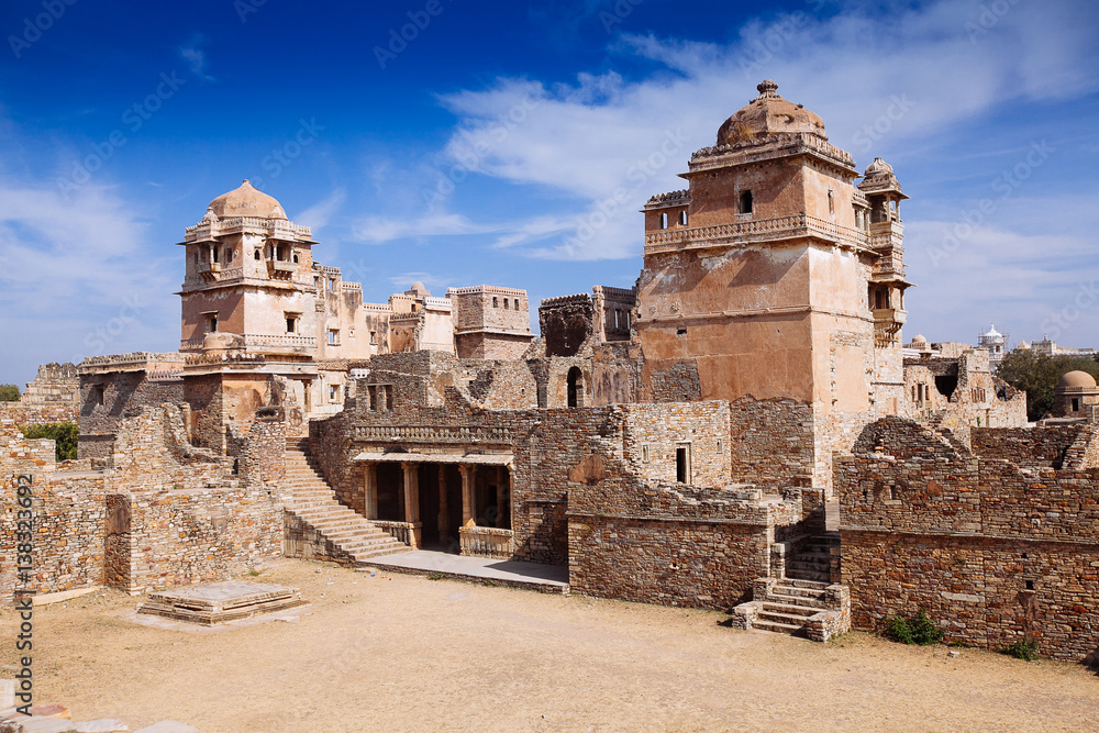 Fototapeta premium Maharana Kumbh Palace (Mahal) at Chittorgarh Fort, Chittorgarh, India