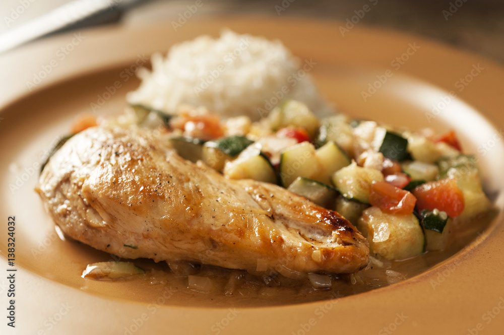 chicken breast with curry and rice with vegetables as made in Cappadocia chicken breast with curry and rice with vegetables as made in Cappadocia