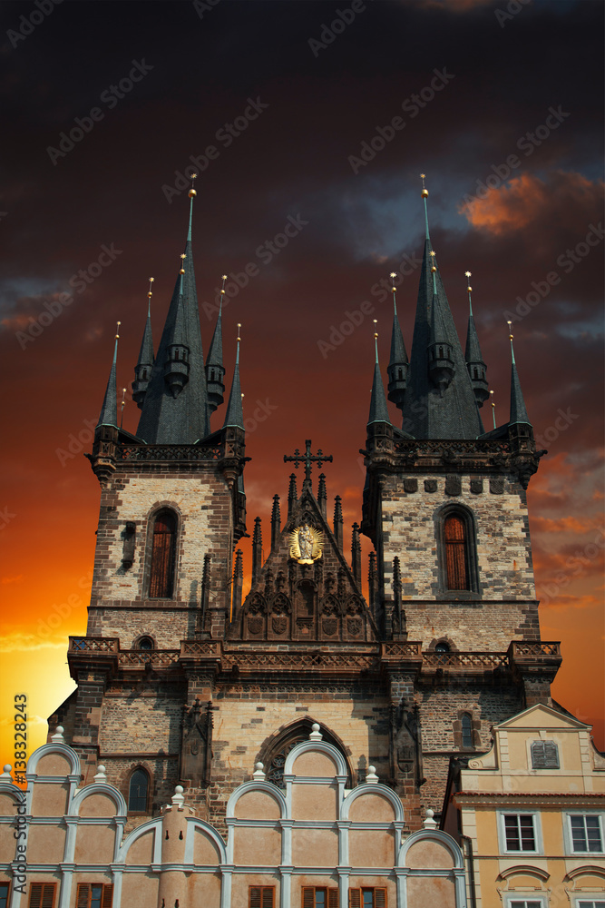 Fototapeta premium Prague under sunlight.