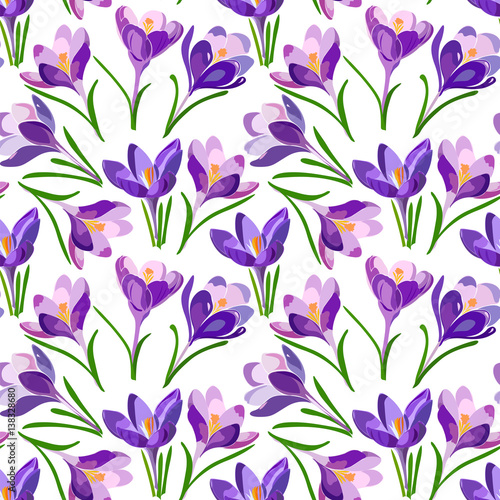floral pattern with crocus
