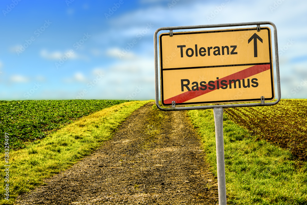 Obraz premium Schild 177 - Rassismus
