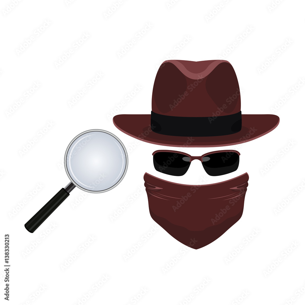 Spy and Detective Investigation Vector and Icon Spy and Detective Investigation Vector and Icon