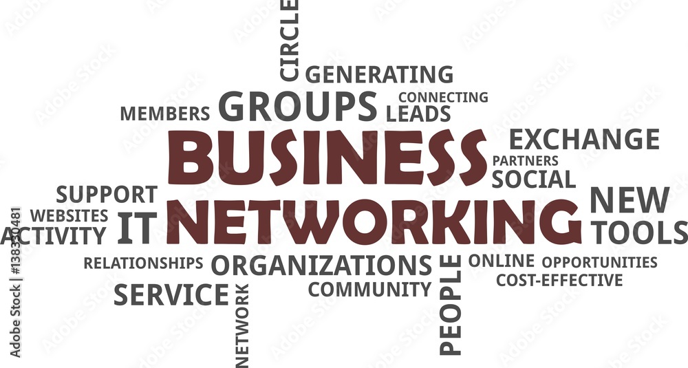 Fototapeta premium word cloud - business networking