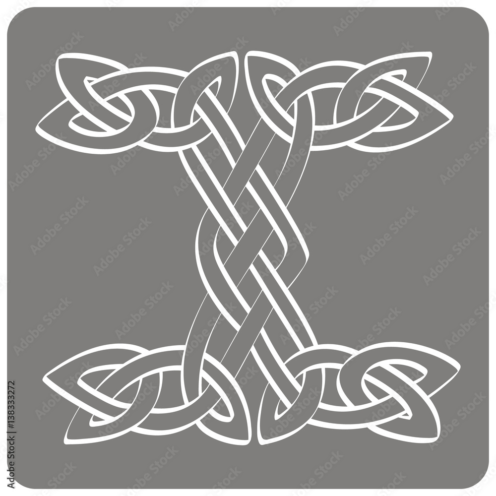 monochrome icon with Celtic art and ethnic ornaments for your design monochrome icon with Celtic art and ethnic ornaments for your design