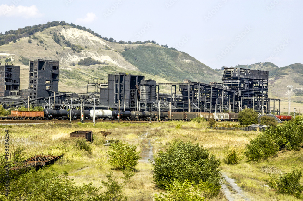 Copsa Mica, old industry ruins, Romania, Transsilvania