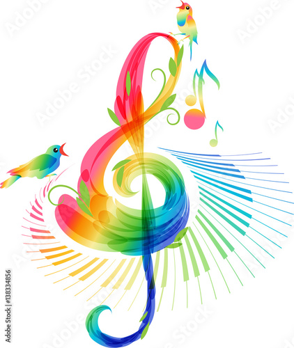 Music background on white background