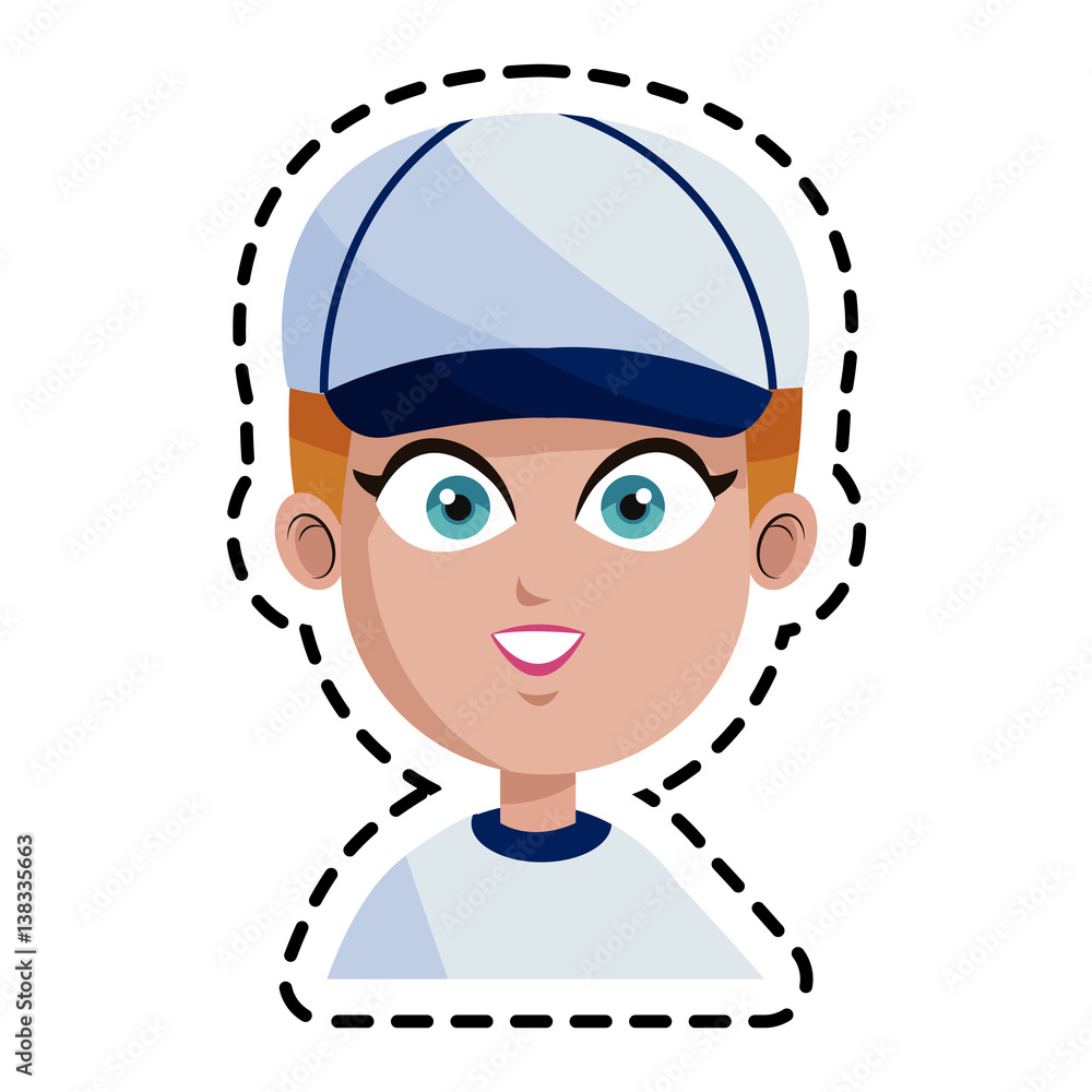 handsome young man with baseball hat icon image vector illustration design handsome young man with baseball hat icon image vector illustration design