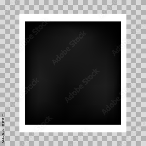 Photo frame with shadow on isolate background, vector EPS10