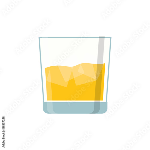 Glass of whisky icon vector illustration graphic design