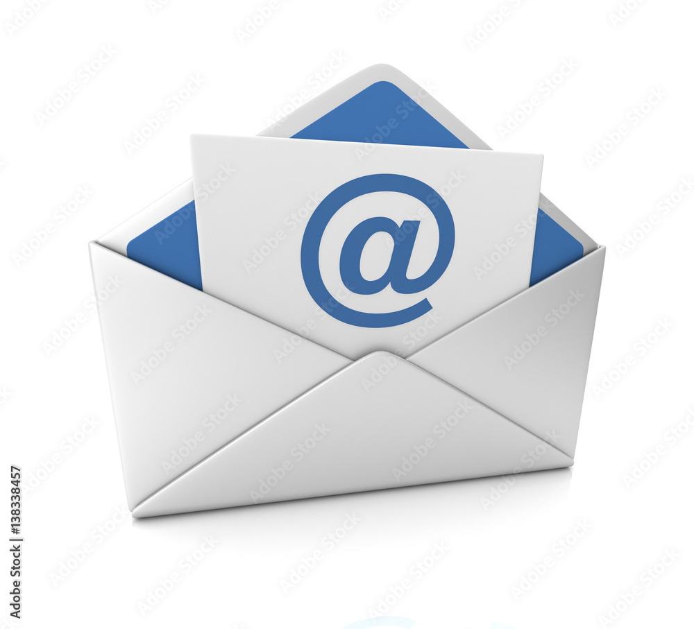 e mail and envelope concept 3d illustration e mail and envelope concept 3d illustration