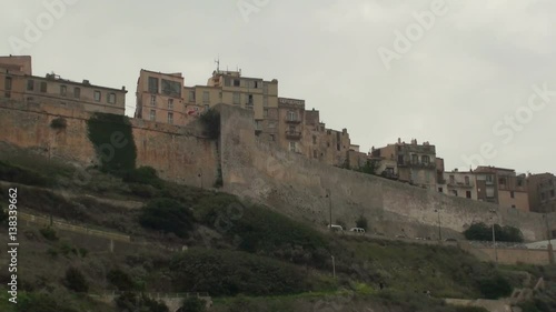 Scenic view on bonifacio (corsica,france) from a boat