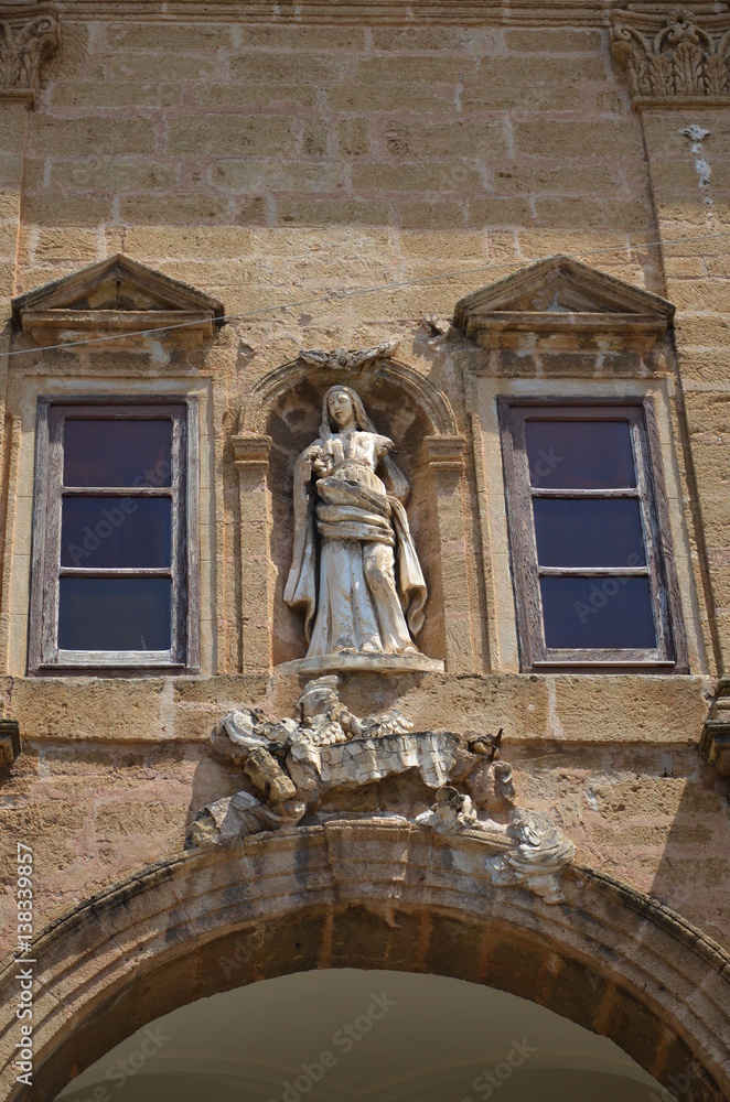 Cefalu, Italy - July 17, 2015: La chiesa di Maria Santissima della Catena church of Cefalu, Sicily. Italy