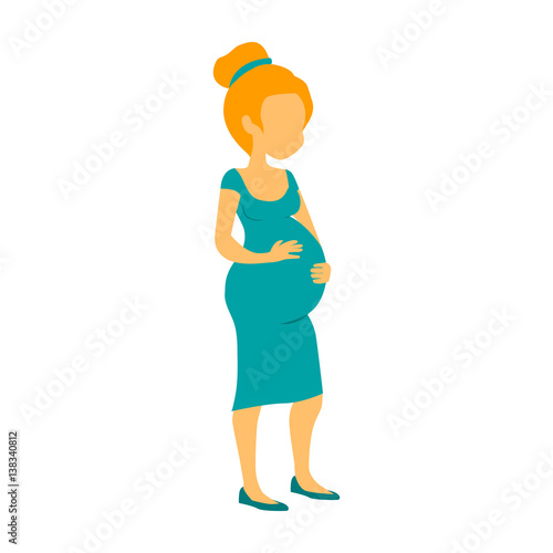 pregnant woman flat icon