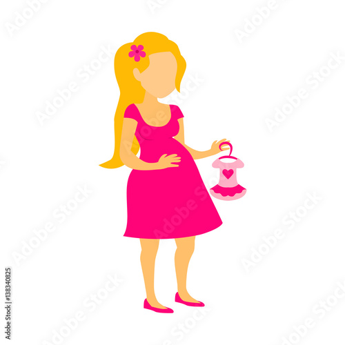 pregnant woman flat icon