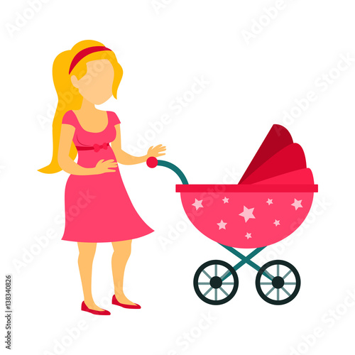 pregnant woman flat icon