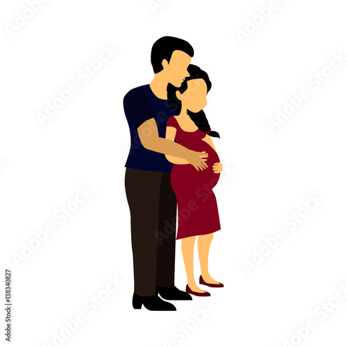 pregnant woman flat icon