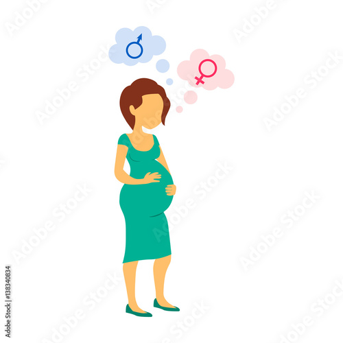 pregnant woman flat icon
