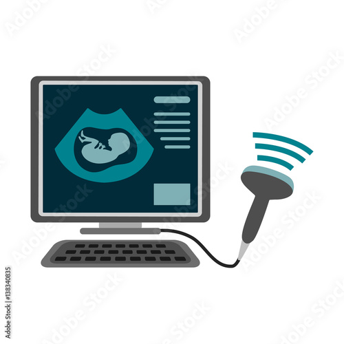 ultrasound device flat icon