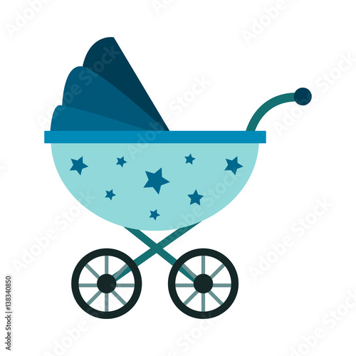 baby carriage flat icon
