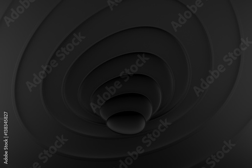 Background black abstract curve background 3D Rendering 