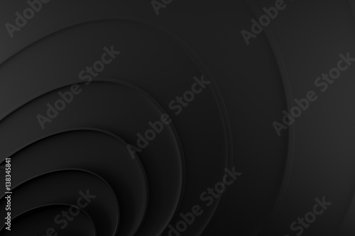 Background black abstract curve background 3D Rendering 