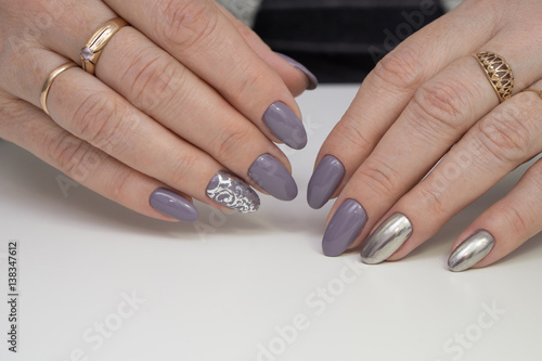 Beautiful woman s hands. Natural nails and manicure. Spa procedure.