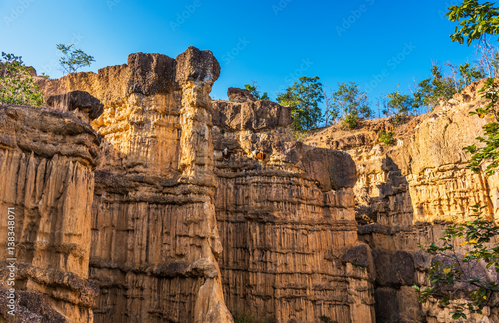 High soil canyon cliffs .