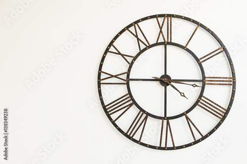 Vintage Clock icon isolated on a white background
