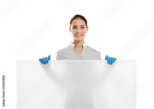 Hotel female chambermaid wi...