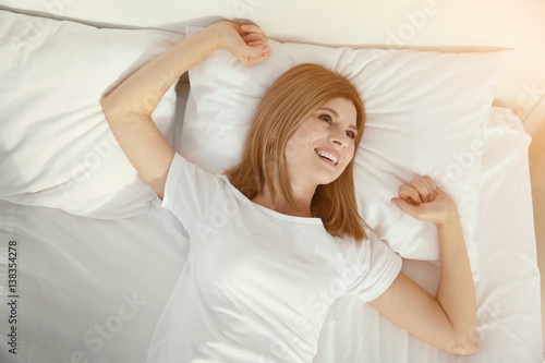Young attractive woman waki...