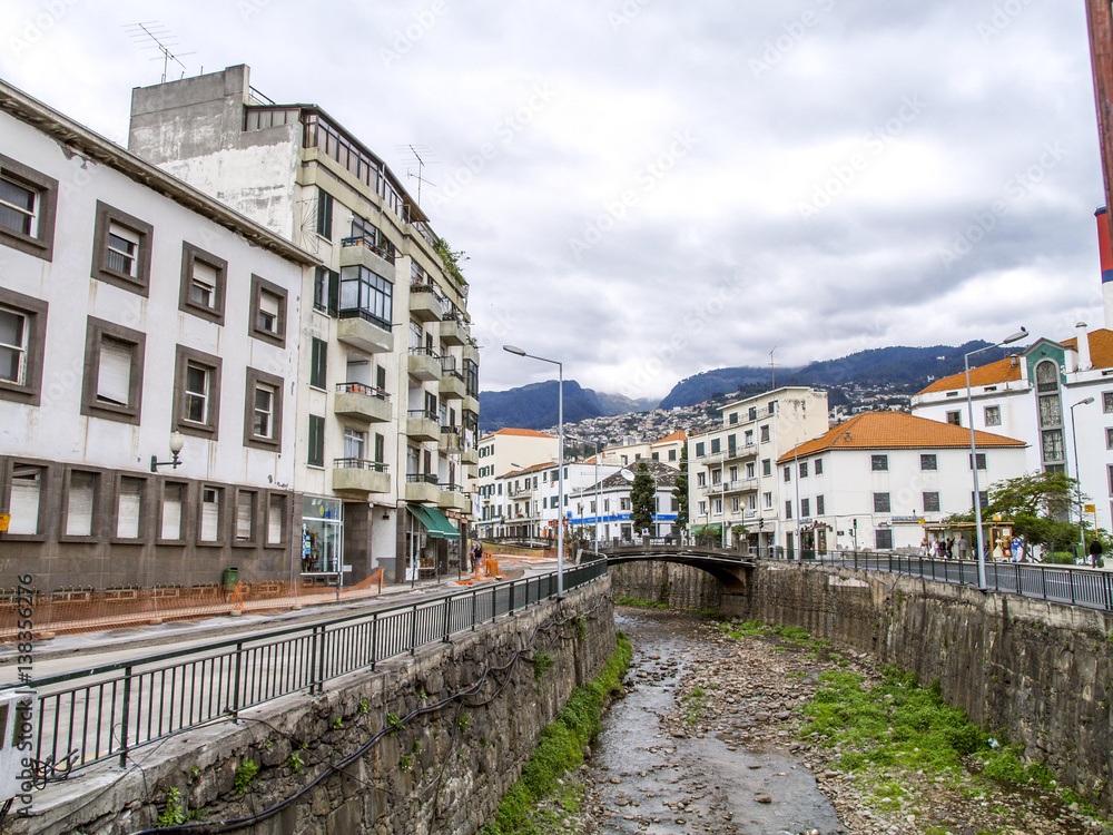 Funchal, riverbed, Portugal, Madeira