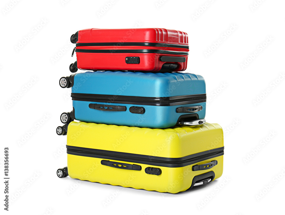 Traveler bags, isolated on white Traveler bags, isolated on white