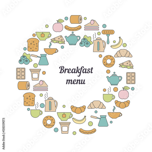 Breakfast vector background