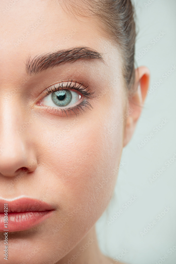 Fototapeta premium Beautiful Girl face. Perfect skin