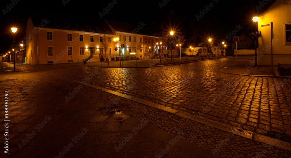 Altstadt von Teltow bei Nacht