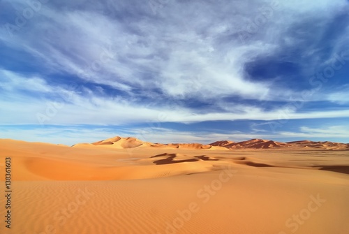 Fototapeta Naklejka Na Ścianę i Meble -  Sand dunes in Sahara desert, Libya
