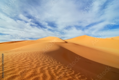 Sand dunes in Sahara desert  Libya
