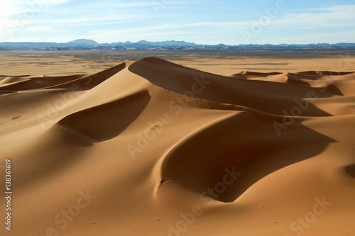 Sand dunes in Sahara desert  Libya